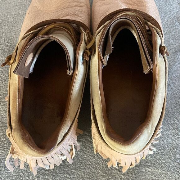 Esse ut Esse Fringe Nude Leather Sneakers Size 37 Made in Italy - Picture 7 of 11